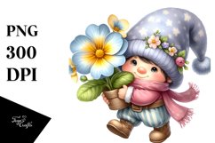 Watercolor Baby GNOME with Big Hat, Primrose Product Image 1