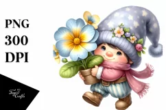 Watercolor Baby GNOME with Big Hat, Primrose Product Image 1