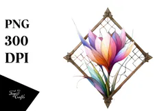 Vibrant Crocus Made of Diamond PNG Product Image 1