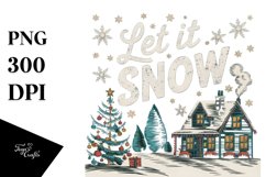 Let It Snow Christmas Png Product Image 5