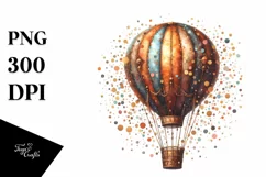 Watercolor Vintage Hot Air Balloon Confetti Product Image 3