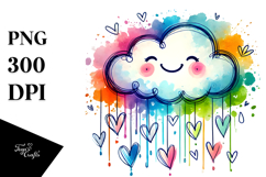 Smiling Rainbow Hearts PNG Product Image 1