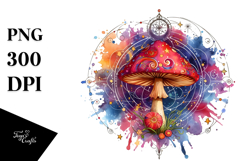 Magical Celestial Mushroom Tarot PNG Product Image 1