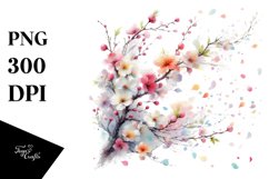 Spring Petals Tumbling in the Wind | Sublimation | Clipart Product Image 3