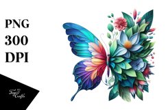 Abstract Vibrant Butterfly PNG Product Image 1