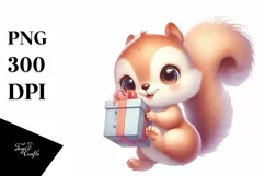 Vintage Baby Squirrel, Transparent PNG Product Image 1