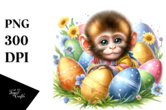 Adorned Baby Monkey, Transparent PNG Product Image 1