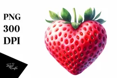 Strawberry Heart PNG Product Image 1