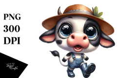Excited Rain Boots Cow | Summer Sticker Product Image 1