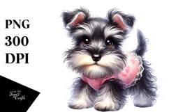 Miniature Schnauzer with Big Eyes, Transparent PNG Product Image 1