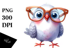 Funny Watercolor Dove es | Sublimation Clipart Product Image 1