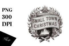 Small Town Christmas Crest Png Product Image 5