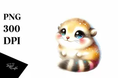 Cute Baby Lemming with Stars and Clouds | Sublimation | Product Image 3