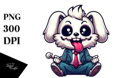 Cute Animal Skull in Suit, PNG Product Image 1