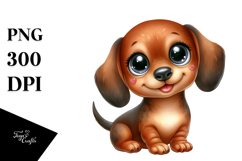 Baby Cartoon Dachshund, Transparent PNG Product Image 1