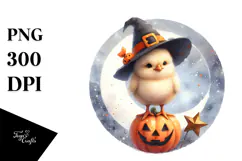 Cute Baby Chicken Halloween PNG Product Image 1