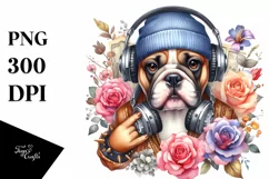 Bulldog Hip Hop Singer Flowers Product Image 3