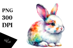 Baby Bunny Sleeping on the Moon PNG Product Image 1