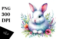 Baby Bunny Sleeping on the Moon PNG Product Image 1