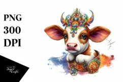 Baby Cow at Rio Carnival, Exciting PNG Product Image 3