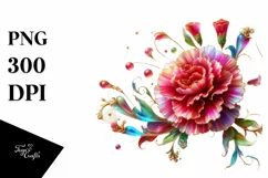 Watercolor Luxury Flower Splash Clipart Product Image 3