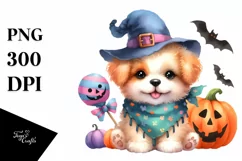 Cute Dog Halloween Sublimation Clipart Product Image 3