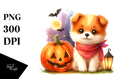 Cute Dog Halloween Sublimation Clipart Product Image 1