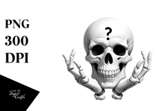 Funny Digital Painting with Skull PNG Product Image 1