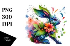Abstract Vibrant Bunny PNG Product Image 3
