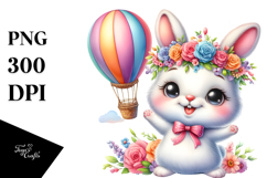 colorful Baby Bunny PNG Product Image 1