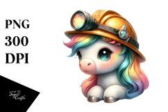 Baby Cow with Miner&#039;s Helmet, Industrial PNG Product Image 1