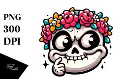 Cute Sugar Skull with Party Hat Product Image 1