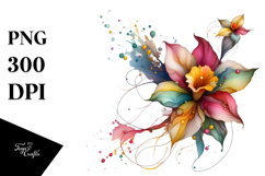 Abstract Colorful Daffodil PNG Product Image 1