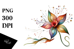 Abstract Colorful Daffodil PNG Product Image 1