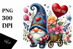 Valentines Gnome Hat Detail Sign PNG Product Image 1