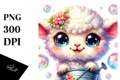 Vibrant Smiling Lamb PNG Product Image 1