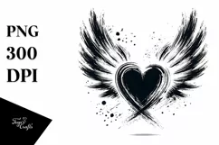 Heart with Wings, Transparent PNG Product Image 1