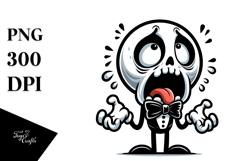Cartoon Skeleton with Bow Tie, PNG Product Image 1