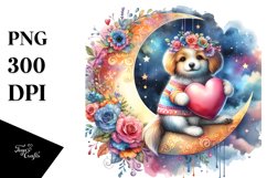 Adorned Dog Watercolor Product Image 1
