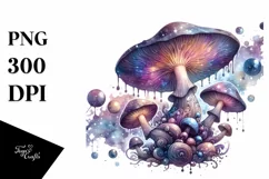 Glossy Mystical Mushroom, Transparent PNG Product Image 1