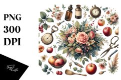 Watercolor Old-Fashioned | Summer Clipart Product Image 3