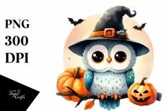Expressive Baby Owl Sitting PNG Product Image 1