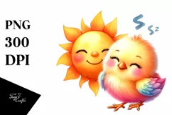 Colorful Cute Baby Chicken | Clipart Product Image 1