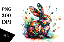 Colorful Bunny, PNG Product Image 1