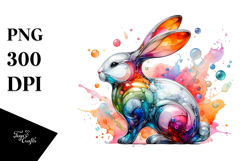 Colorful Bunny PNG Product Image 1
