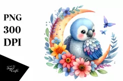 Colorful Cute Baby Parrot | Clipart Product Image 1