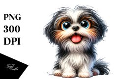 Crazy Looking Watercolor Funny Shih Tzu | Product Image 1