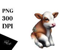 Colorful Cow in Urban Scene, PNG Product Image 3