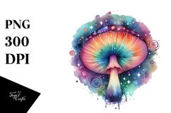 Colorful Magical Mushroom Splash | Sublimation Clipart Product Image 1