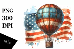 Vintage Rusted Hot Air Balloon Clipart Product Image 3